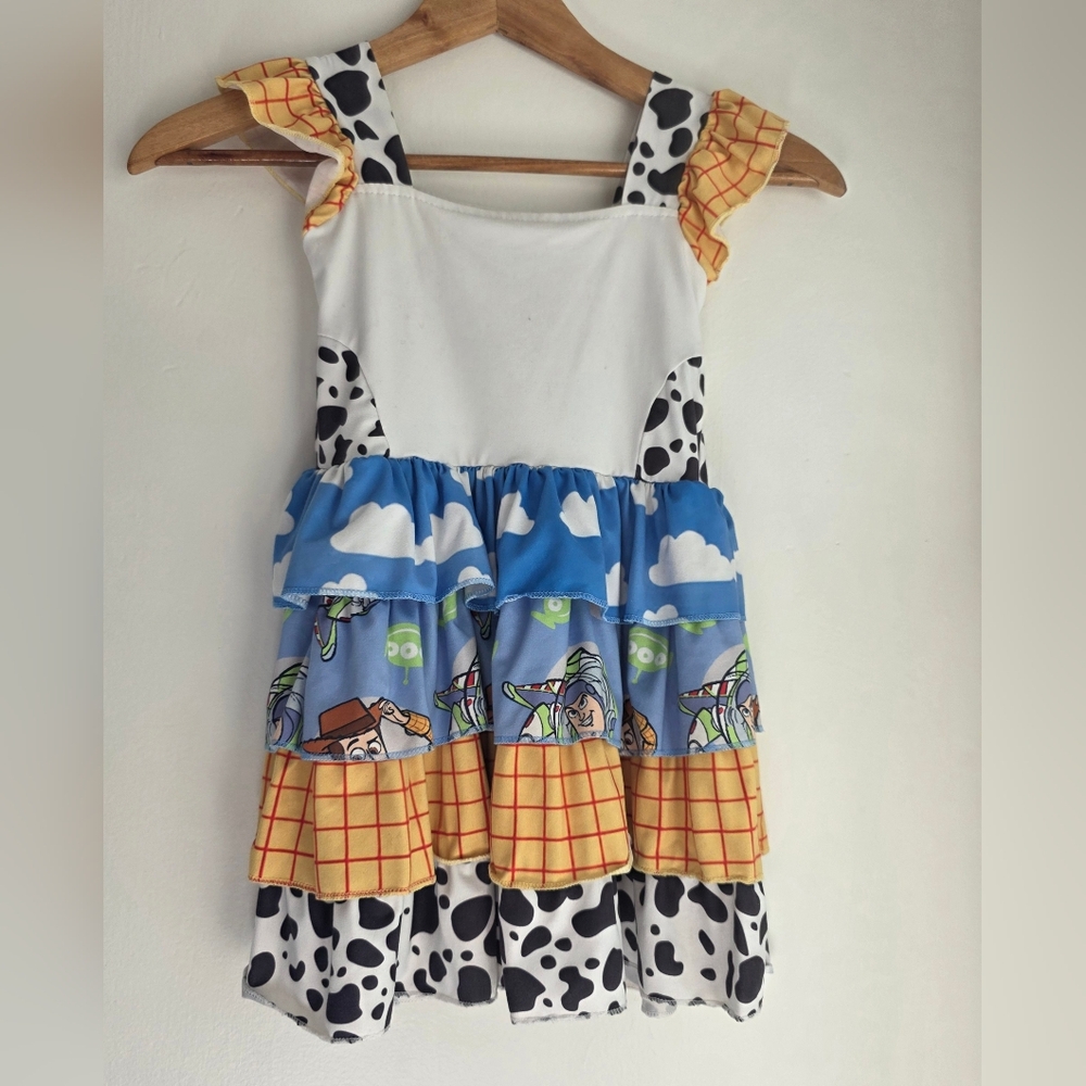 Girls Toy Story Tiered Ruffle Dress - Multicolor - Picture 3 of 9